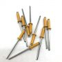 RAL1034 Yellow color painted aluminum steel blind rivet