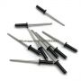 RAL 9011 Black Color Painted Aluminum steel blind rivets